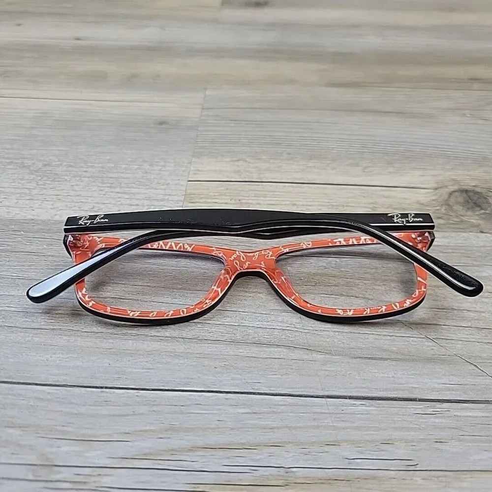 Ray-Ban RB5228 2479 Black/ Red White Logo‎ Eyeglasses FRAMES ONLY 50-17 140